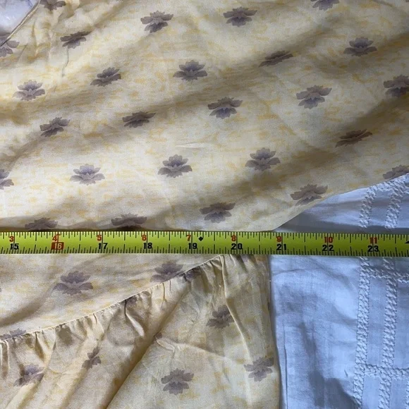 Sundance Yellow Babydoll Long Sleeve Peasant Blouse - Picture 8 of 9